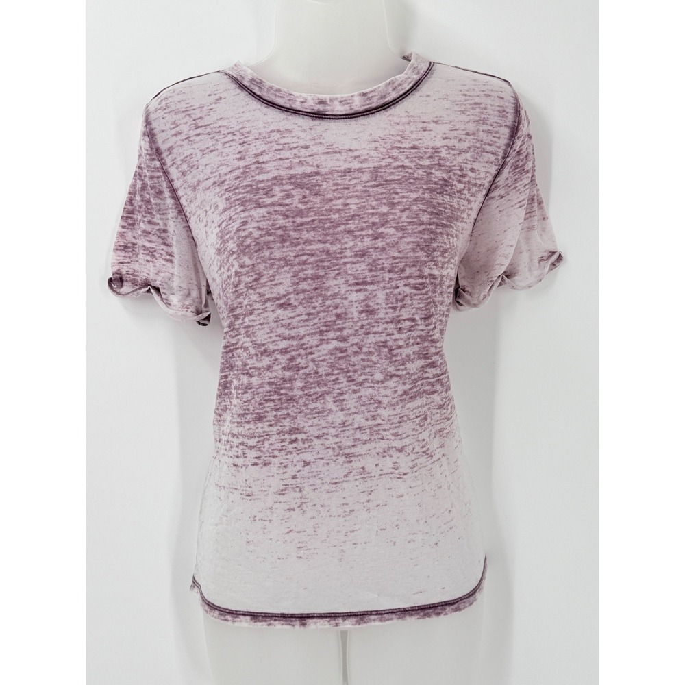 vtg y2k Womens Purple Burnout Wash Short Sleeve T-Shirt womens Sz M indie grunge